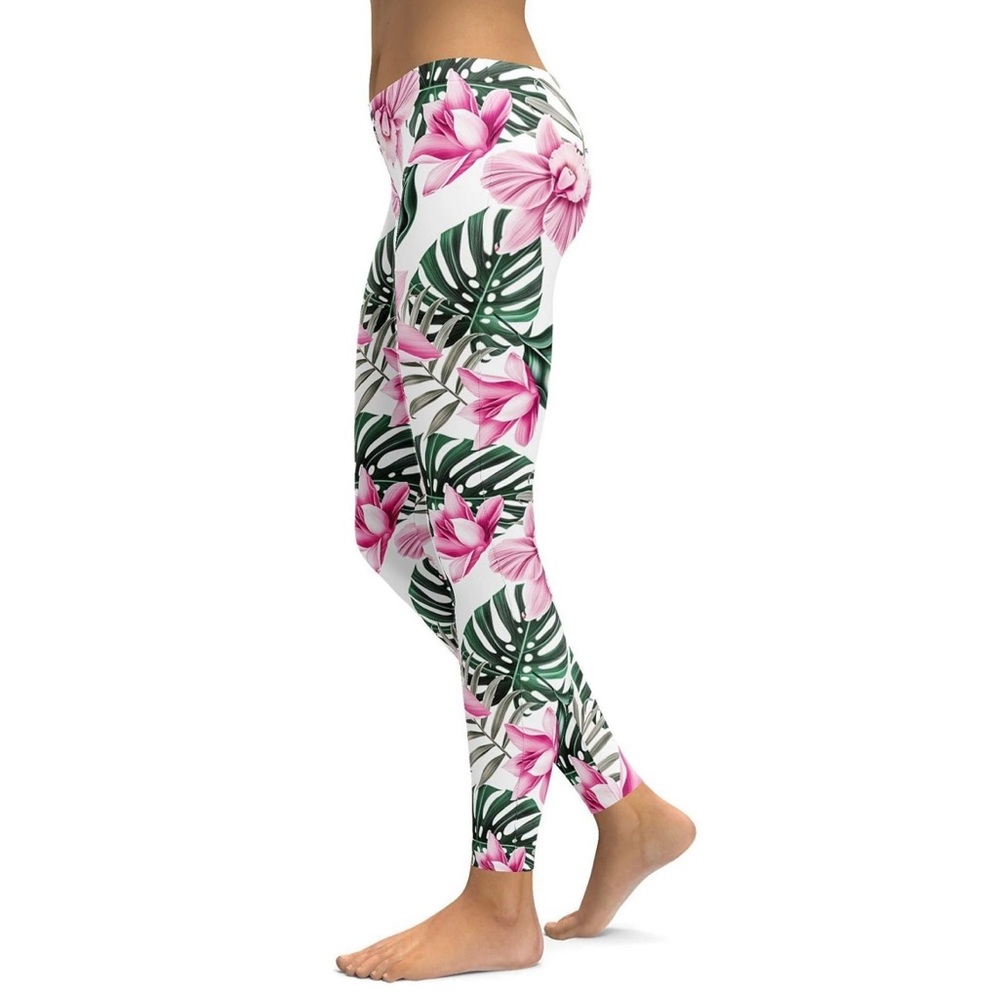 NEW TROPICAL FLORAL GEARBUNCH LEGGINGS